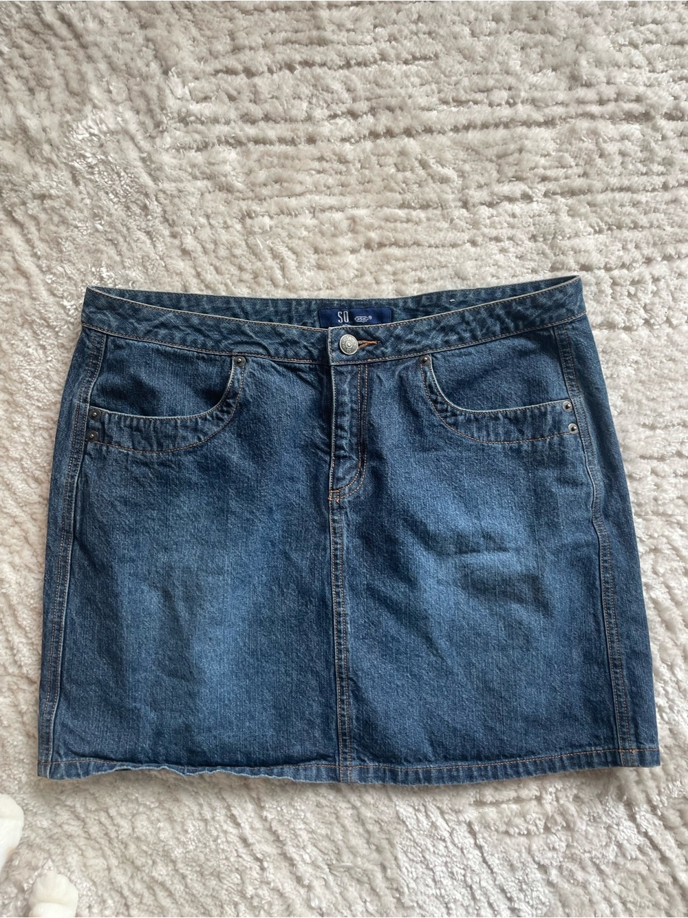 SO Dark Blue Denim Mini Skirt